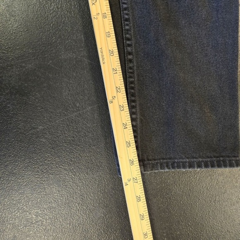 LL Bean Classic Fit Jeans Women's‎ 28 Black Faded Denim Patch Vintage - Picture 11 of 12
